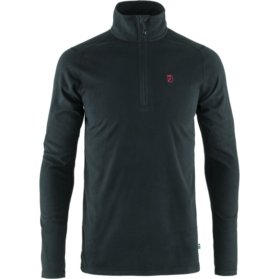Black Fjällräven Brand Pine Half Zip M