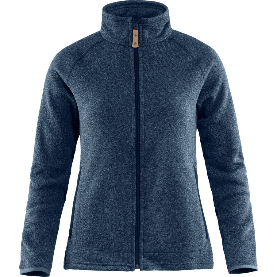 Navy Övik Fleece Zip Sweater W Fjällräven