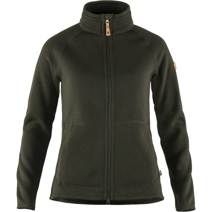 Fjällräven Deep Forest Övik Fleece Zip Sweater W