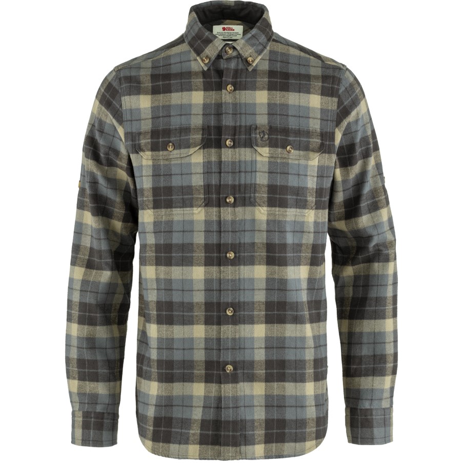 Singi Heavy Flannel Shirt M Fjällräven Super Grey-Stone Grey