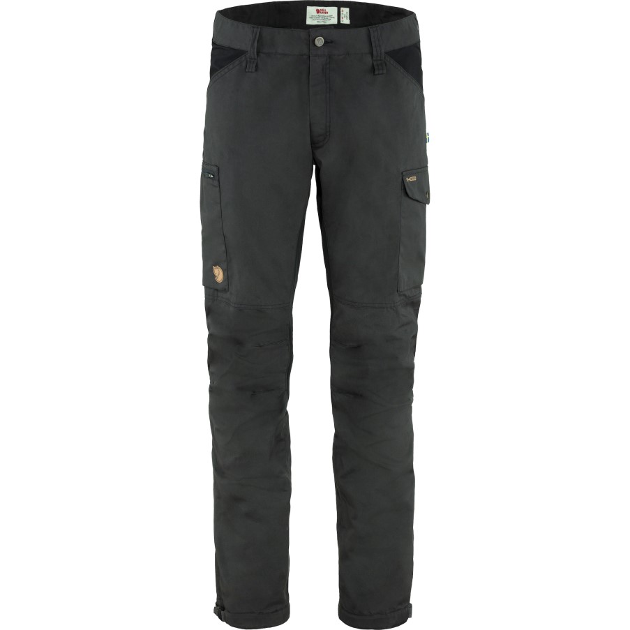 Fjällräven Dark Grey-Black Kaipak Trousers M Long