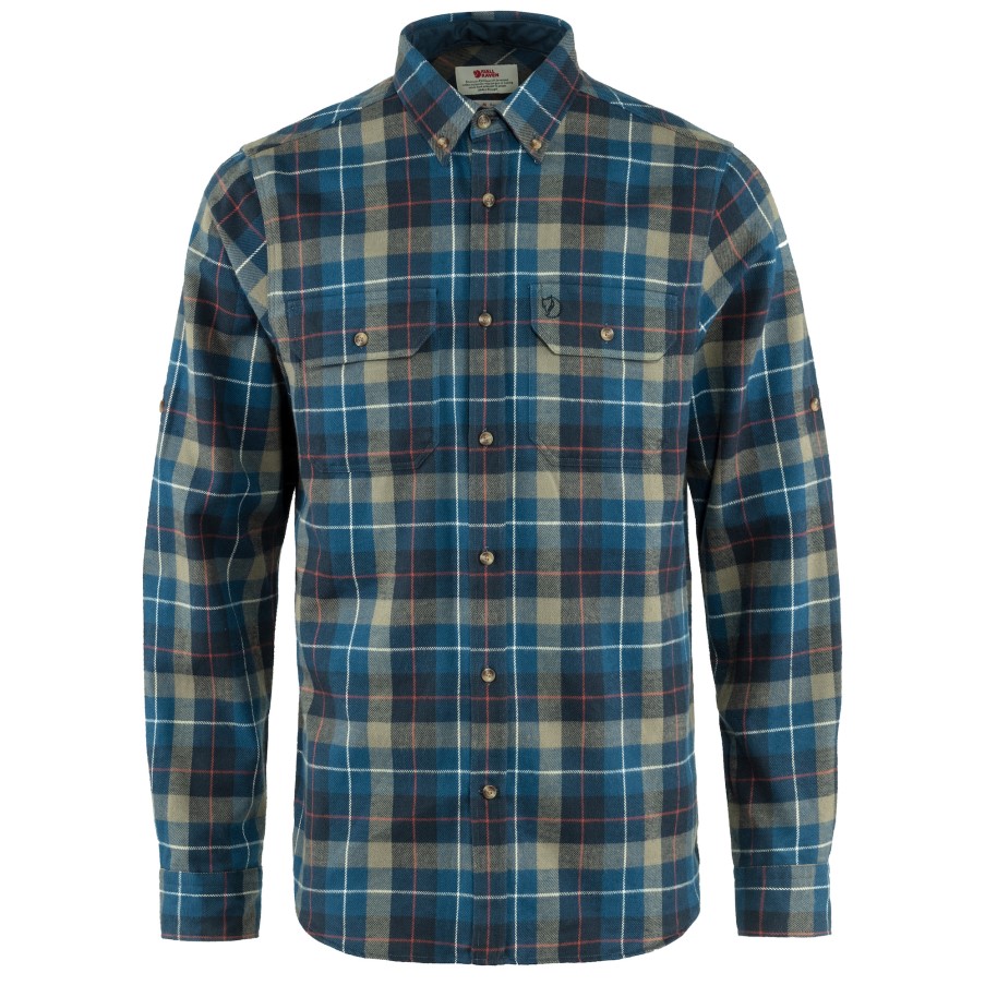 Navy Singi Heavy Flannel Shirt M Fjällräven