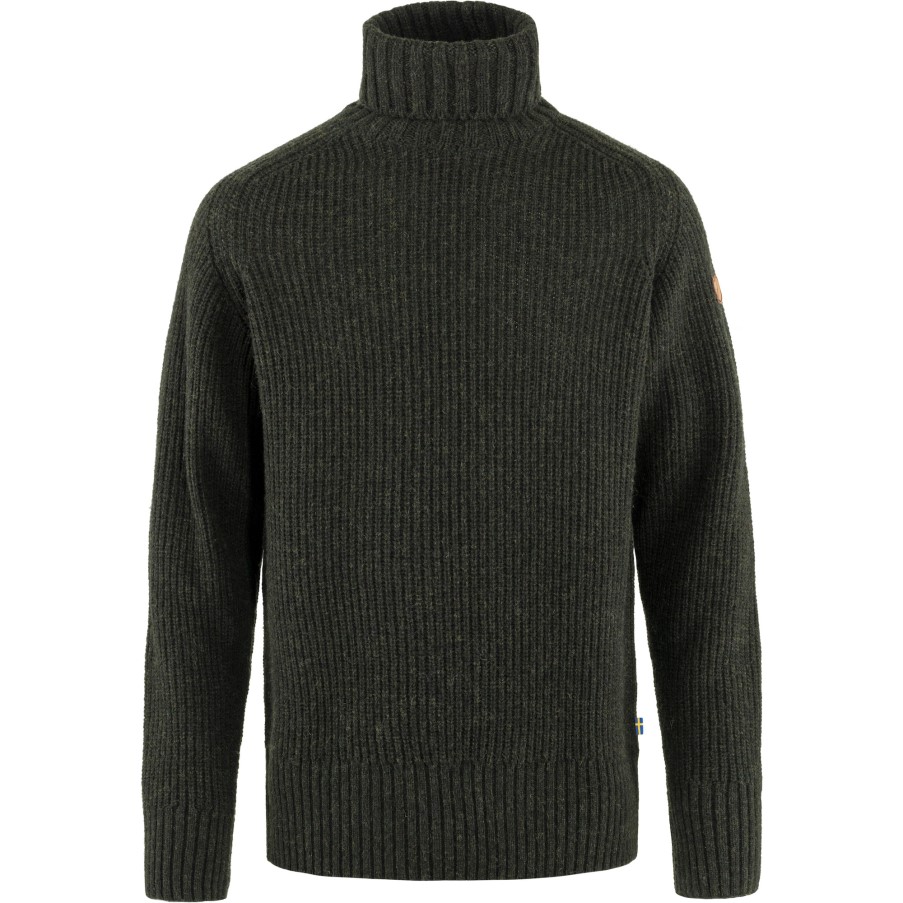 Dark Olive Fjällräven Övik Roller Neck Sweater M