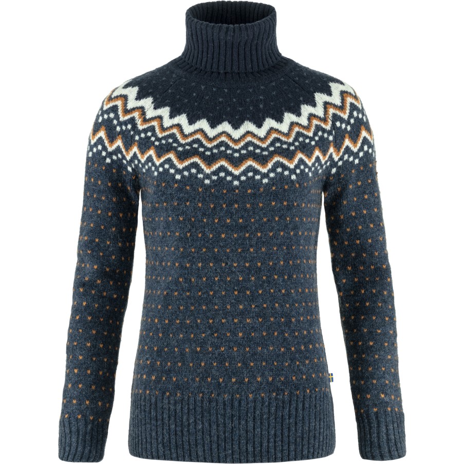 Övik Knit Roller Neck W Fjällräven Brand Navy-Dark Navy