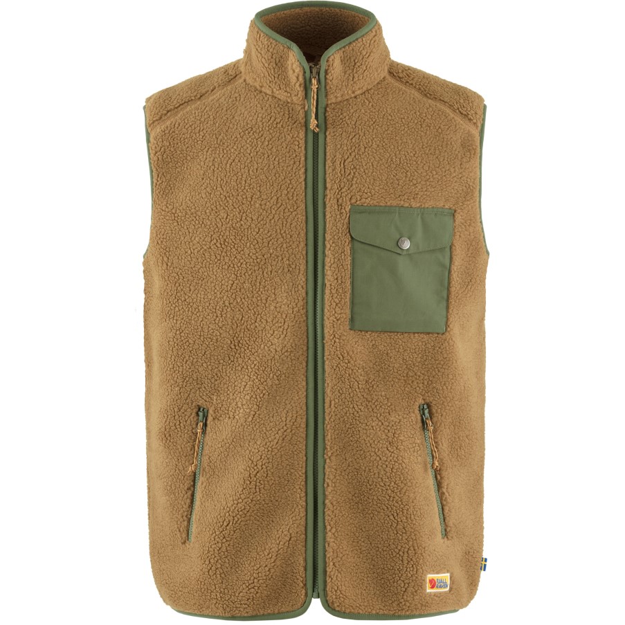 Vardag Pile Fleece Vest M Buckwheat Brown-Laurel Green Fjällräven