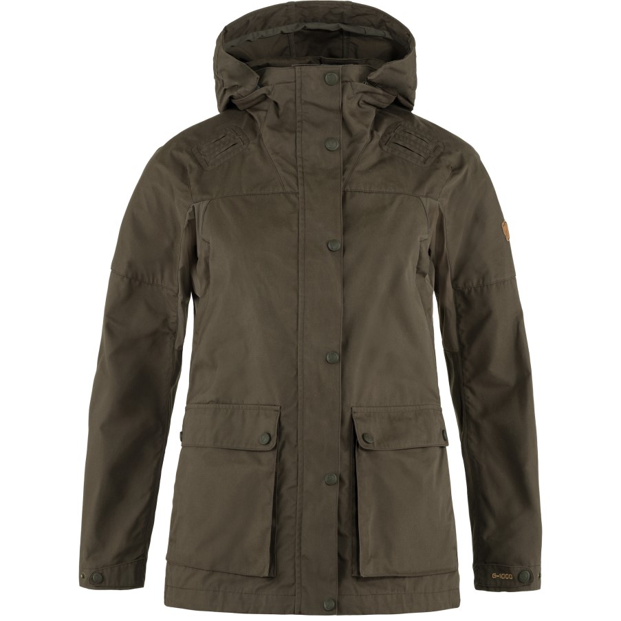 Forest Hybrid Jacket W Fjällräven Dark Olive