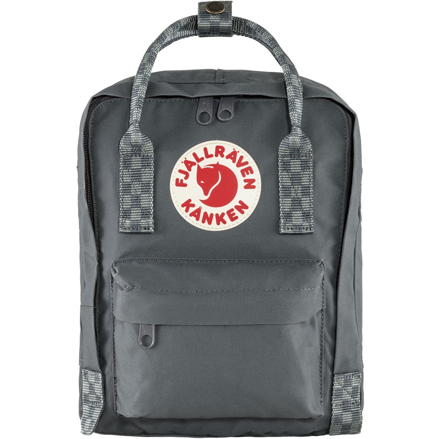 Kånken Mini Fjällräven Super Grey-Chess Pattern