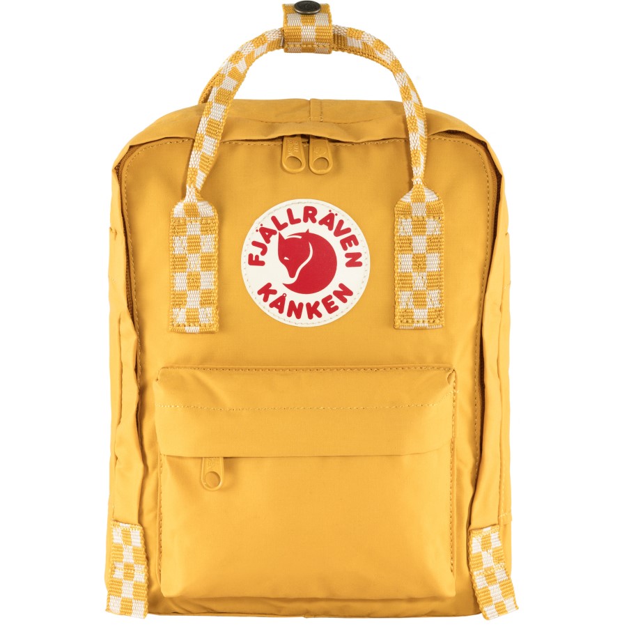 Ochre-Chess Pattern Fjällräven Brand Kånken Mini