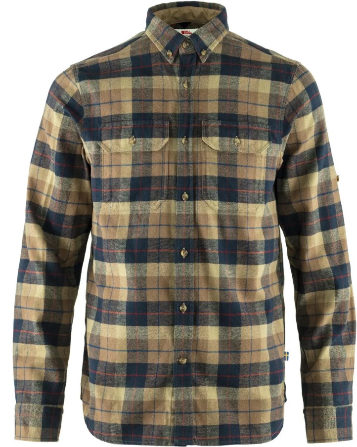 Singi Heavy Flannel Shirt M Fjällräven Dark Sand