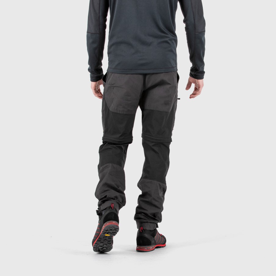 Dark Grey-Black Fjällräven Abisko Lite Trekking Zip-Off M Reg