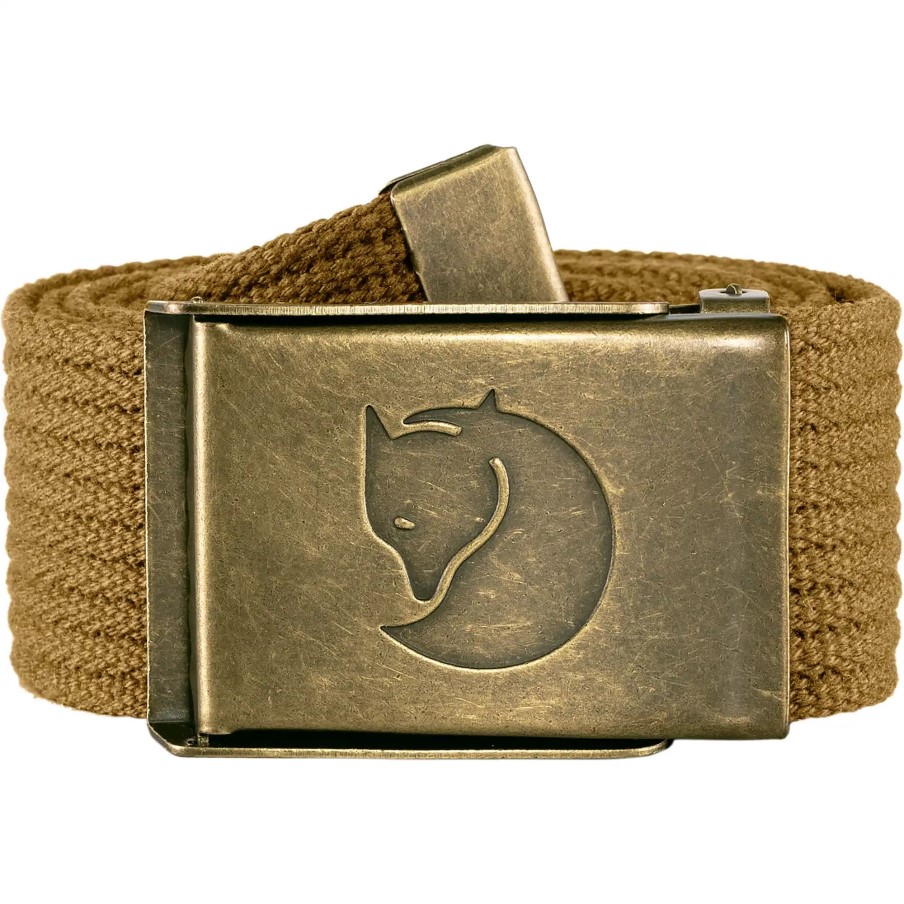 Canvas Brass Belt 4 Cm Fjällräven Buckwheat Brown