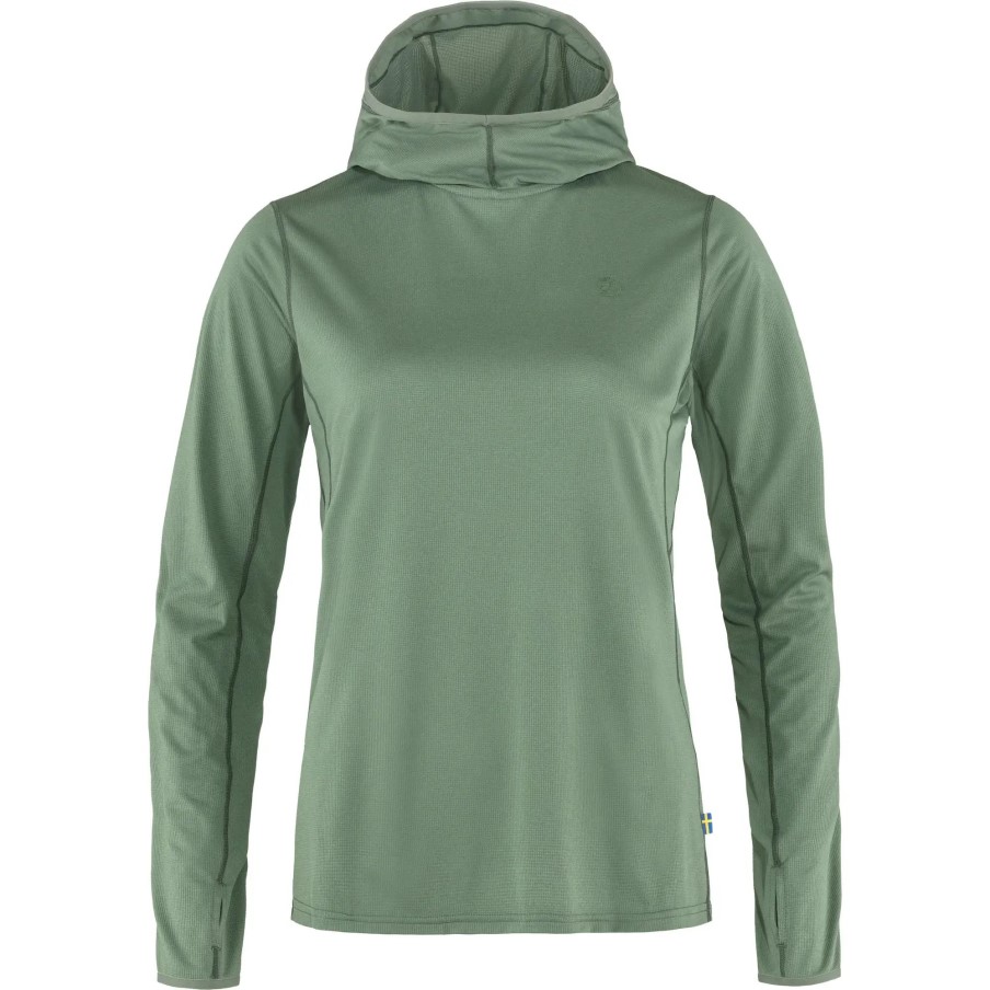 Patina Green Abisko Sun-Hoodie W Fjällräven