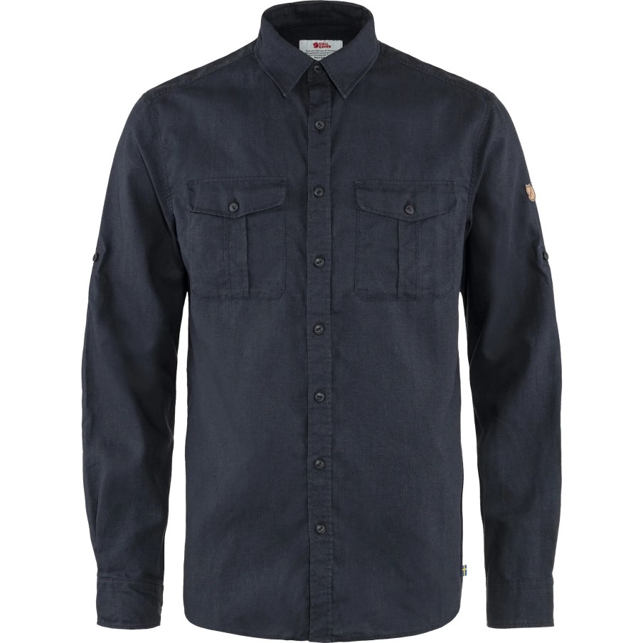 Fjällräven Övik Travel Shirt Ls M Dark Navy