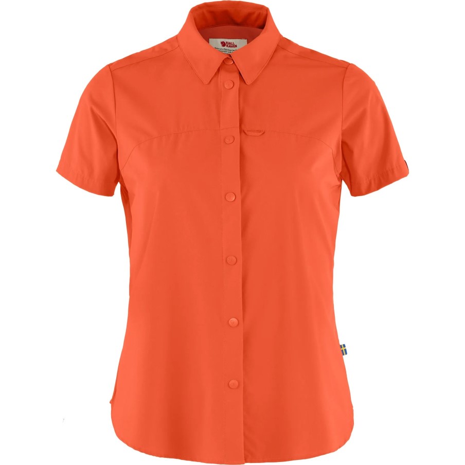 High Coast Lite Shirt Ss W Fjällräven Rowan Red