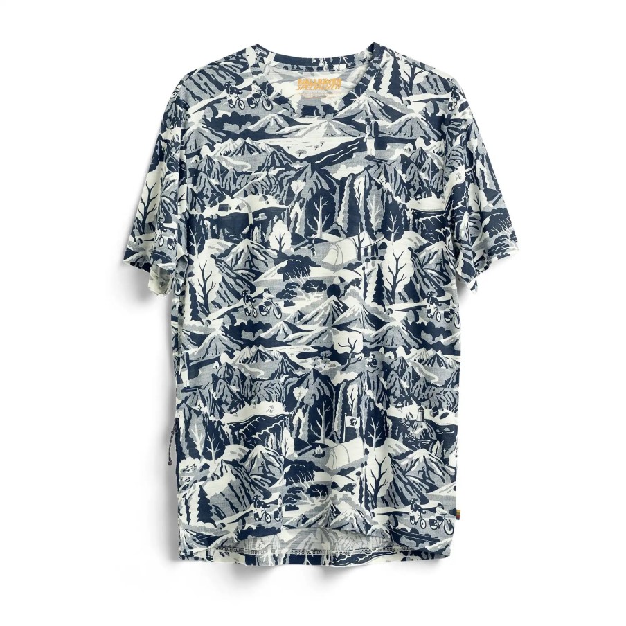 Navy-Eggshell S/F Wool Caliswe T-Shirt M Fjällräven