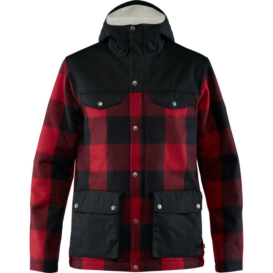Fjällräven Red-Black Greenland Re-Wool Jacket M