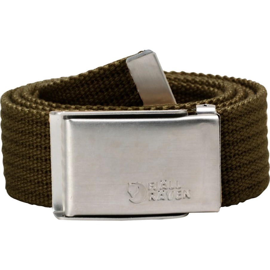 Fashion Fjällräven Dark Olive Merano Canvas Belt