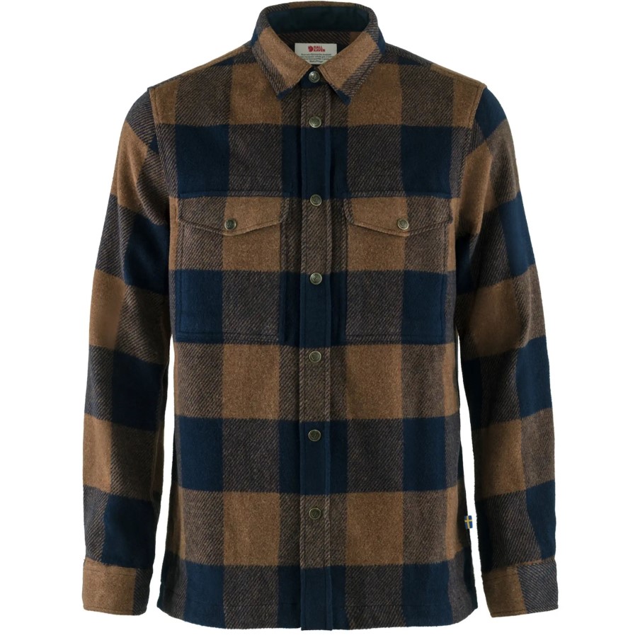 Chestnut-Dark Navy Fjällräven Canada Shirt M