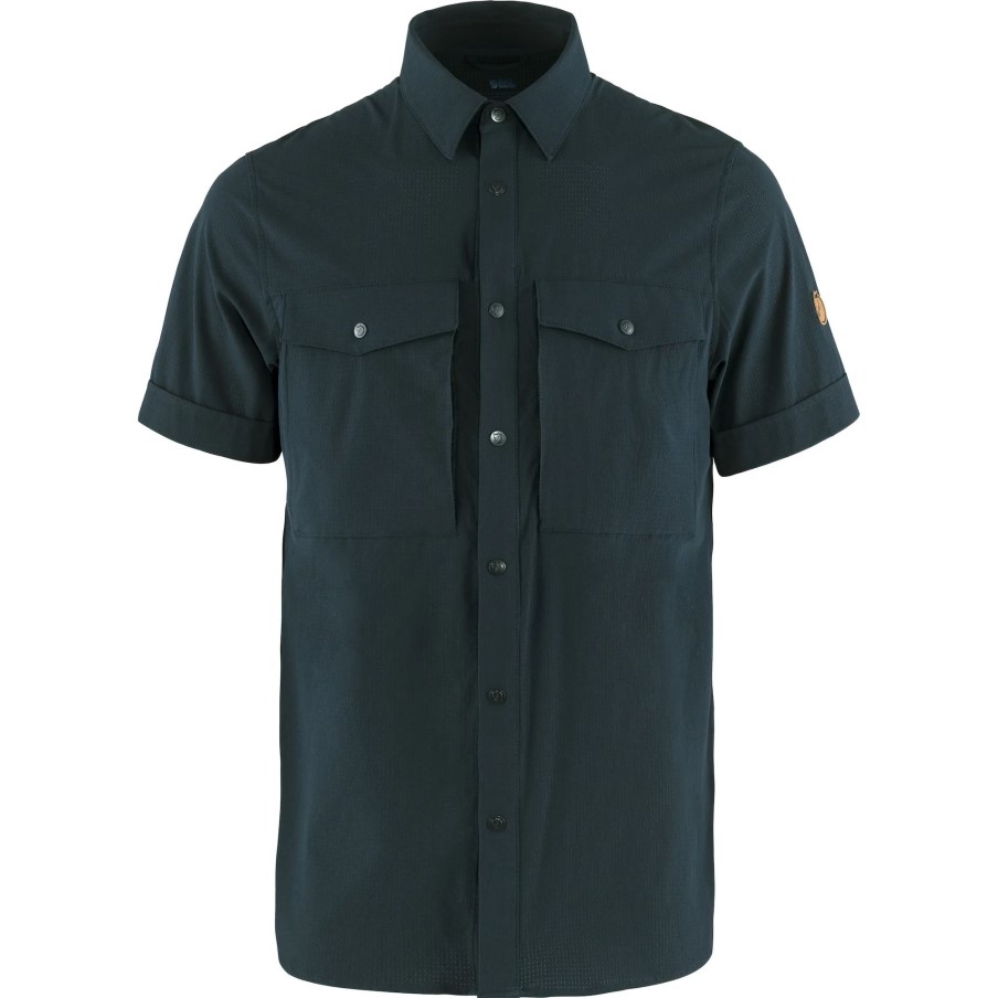 Dark Navy Abisko Trekking Shirt Ss M Fjällräven