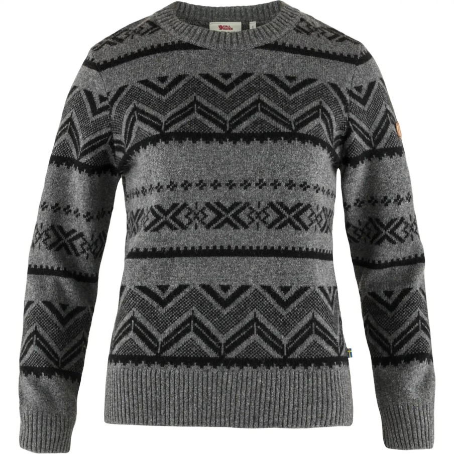 Dark Grey Greenland Re-Wool Pattern Knit W Fjällräven