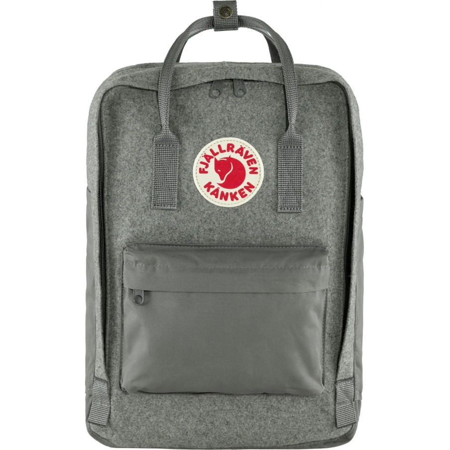 Granite Grey Fjällräven Kånken Re-Wool Laptop 15