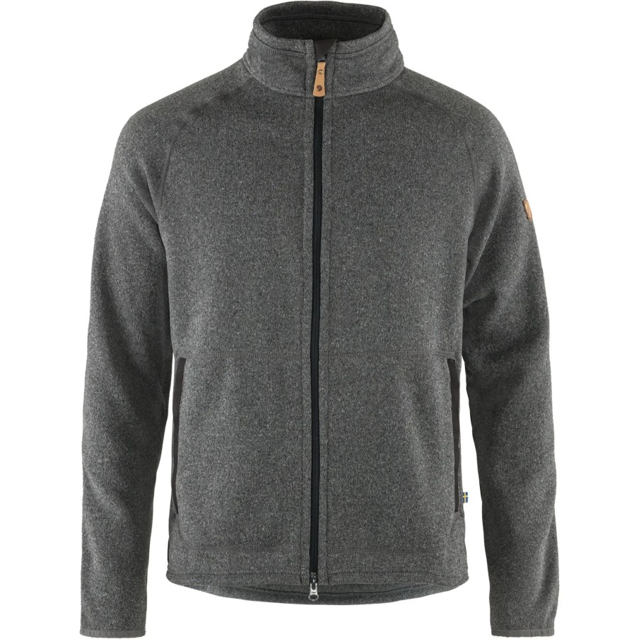 Övik Fleece Zip Sweater M Fjällräven Dark Grey