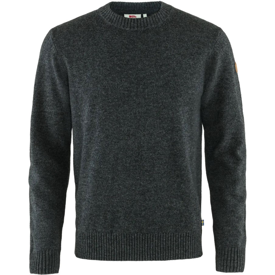 Dark Grey Övik Round-Neck Sweater M Fjällräven