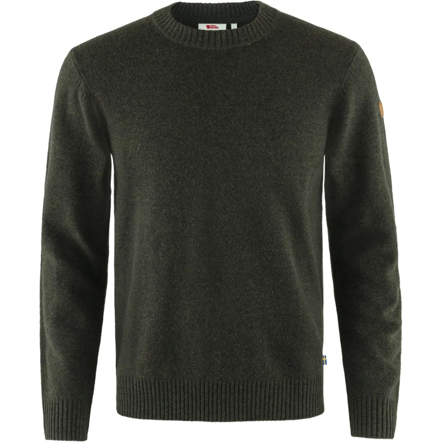 Fjällräven Övik Round-Neck Sweater M Dark Olive