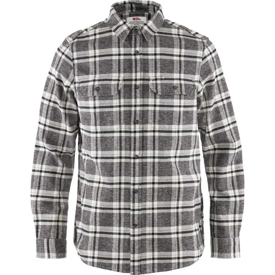 Dark Grey Övik Heavy Flannel Shirt M Fjällräven