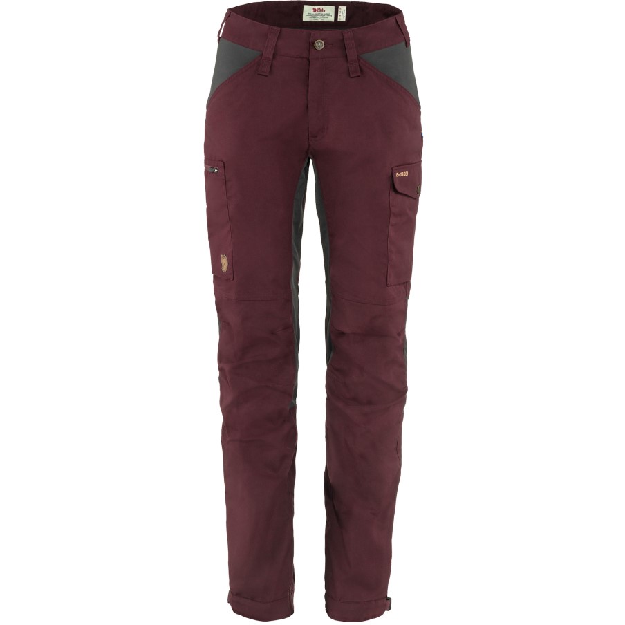 Dark Garnet-Dark Grey Kaipak Trousers Curved W Fjällräven