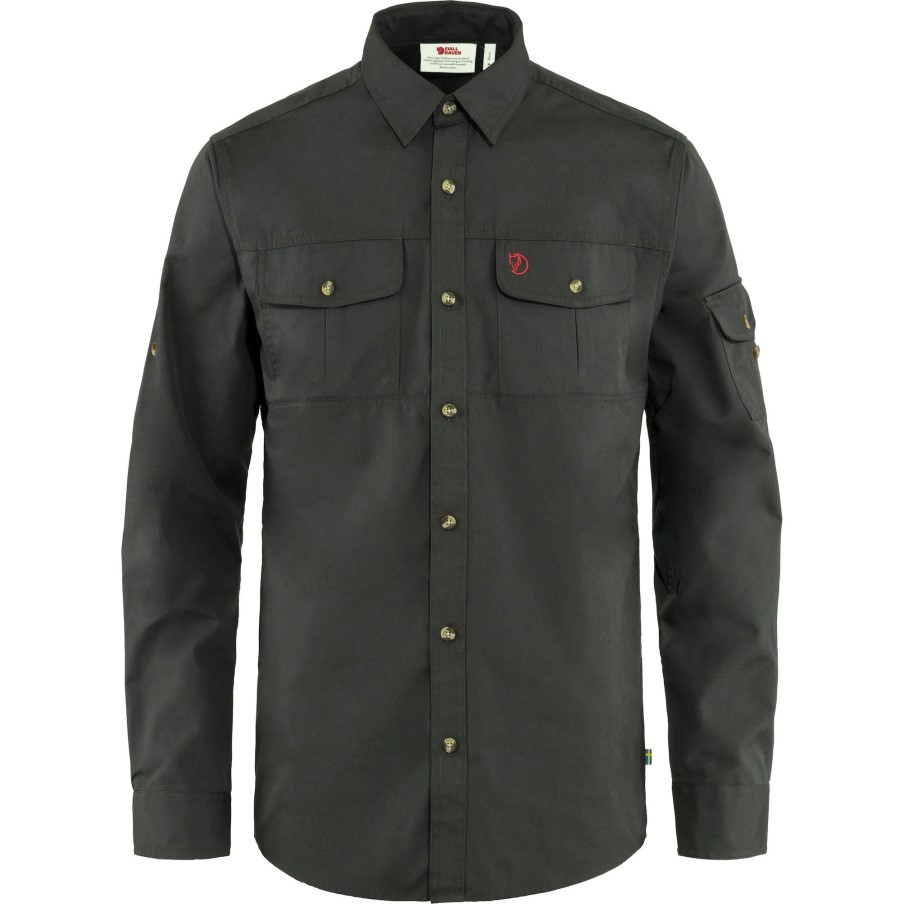 Singi Trekking Shirt Ls M Fjällräven Dark Grey