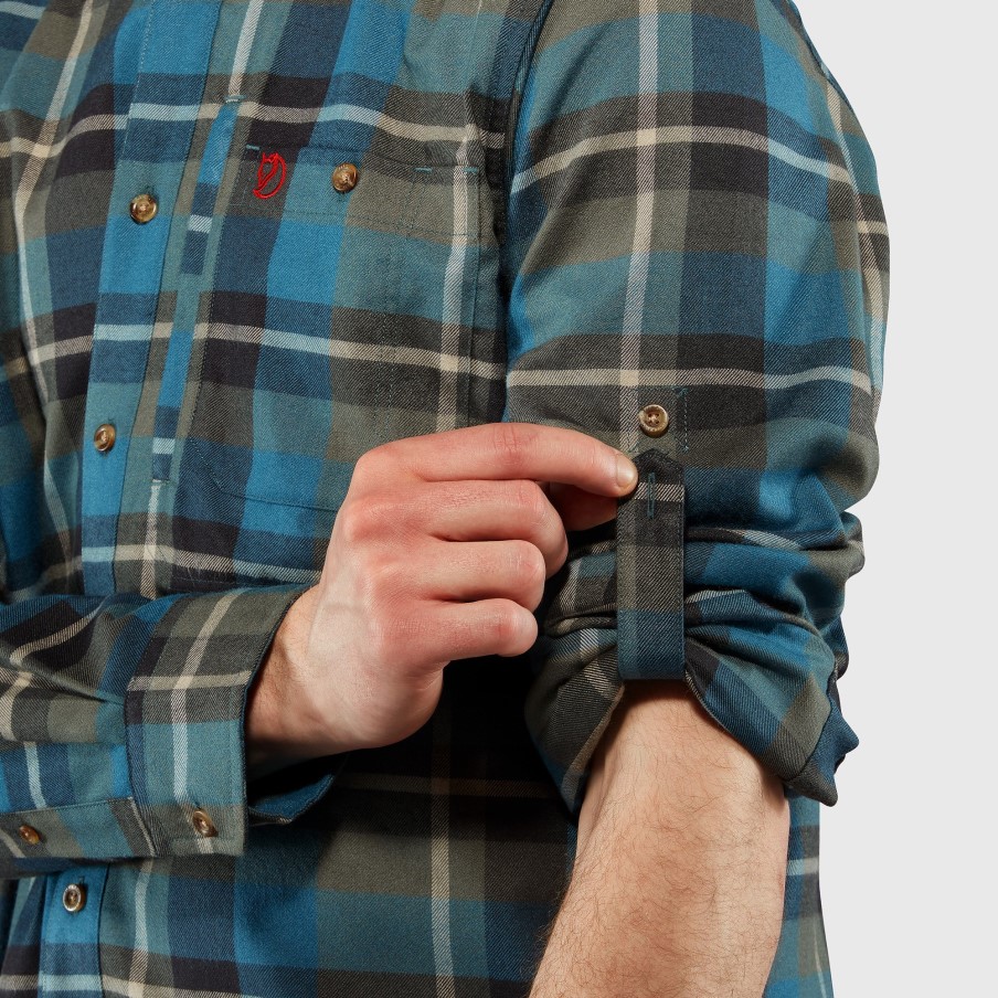 Fjällglim Shirt M Buckwheat Brown-Dark Navy Fjällräven